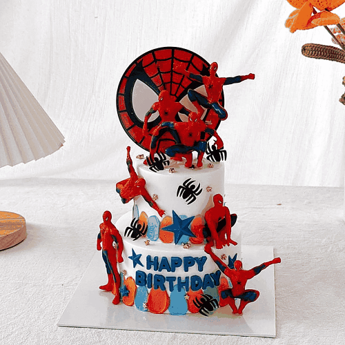2 Tier - Spiderman 4" + 6"